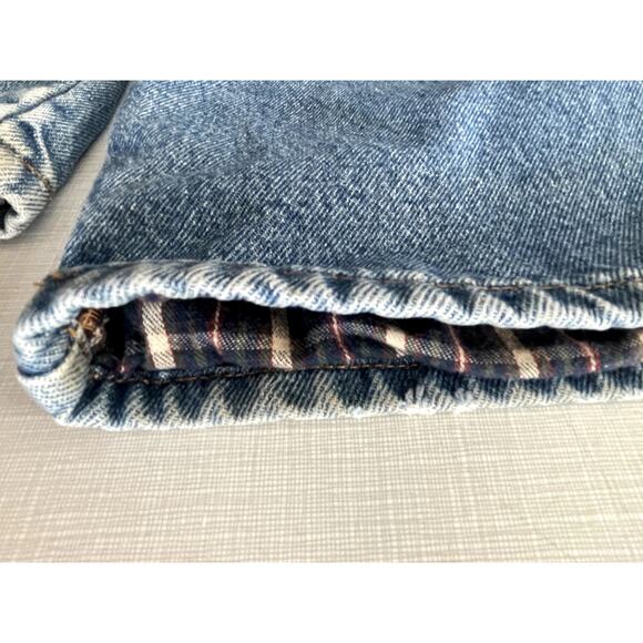 LL Bean 38x32 Relaxed Fit Jeans Cotton Flannel Lined Denim Durable Warm Winter - Picture 9 of 16